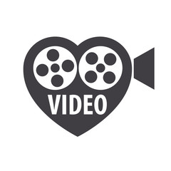 vector logo projector in the form of heart