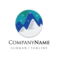 Mountain logo icon vector