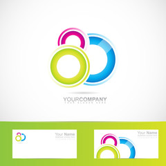 Abstract colored circles logo