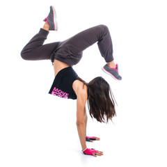 Pretty fitness female posing