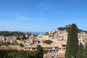 Panoramic view of Begur, in Costa Brava