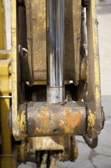 Industrial machinery at building site. Detail 