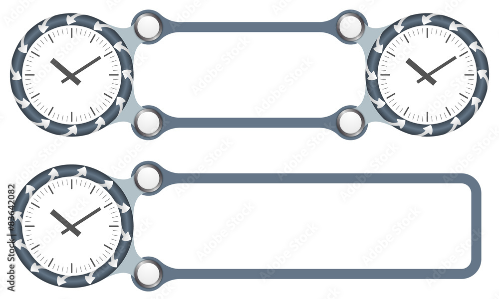 Poster two vector abstract frames for your text and watches