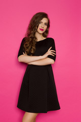 Obraz premium Simple Black Mini Dress