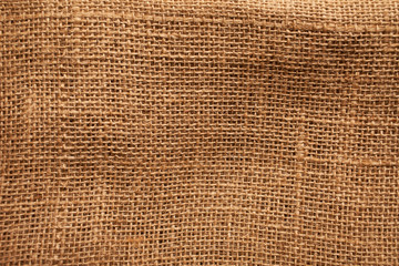 Wood and jute texture on picnic table background - obrazy, fototapety, plakaty