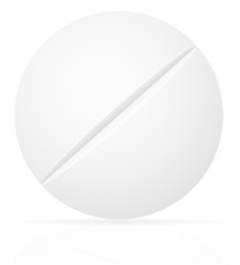 white medical pills for treatment vector illustration