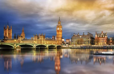 Zelfklevend Fotobehang Big Ben en Parlementsgebouw © beatrice prève