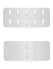 medical pills in package for treatment vector illustration