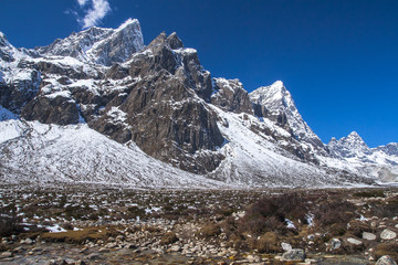 view of the Himalayas (Cholatse, Tabuche Peak) from Pheriche