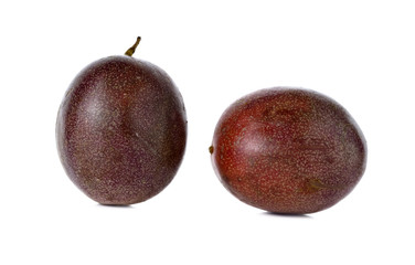passion fruits on white background