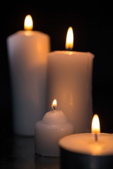 Fototapeta na wymiar Blazing candles