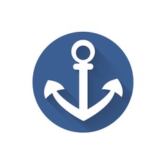 Anchor nautical symbol icon, vector illustration.