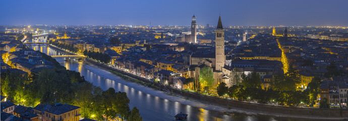 Verona in twilight's in Italy