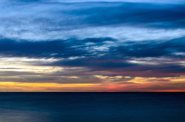 Abstract sunset. Very long exposure.