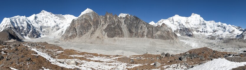 Panoramic view of mount Cho Oyu