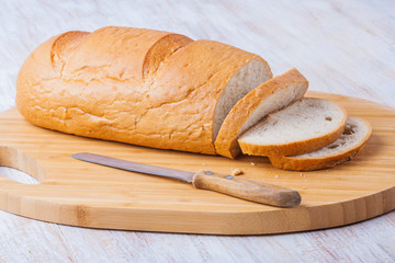 Sliced white bread