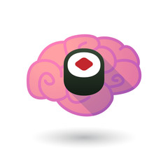 Brain icon with a sushi