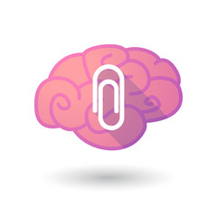 Brain icon with a clip
