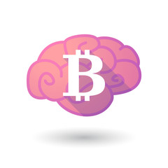 Brain icon with a bit coin sign