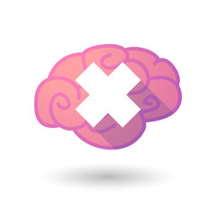 Brain icon with an irritating substance sign