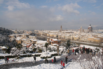 Firenze sotto la neve.