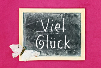 greeting card background - blackboard - good luck