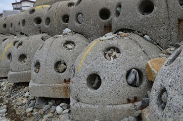 変わった形の防波堤
