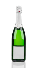 Close up of champagne bottle.