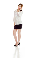 Fototapeta premium Model isolated depressed boredom