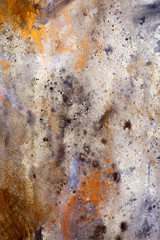 color Backgrounds, painting colage with spots, rust structure