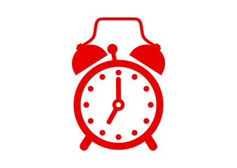 Alarm clock on white background