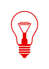 Light bulb icon on white background