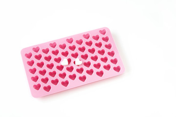 Heart symbol block isolated on white background