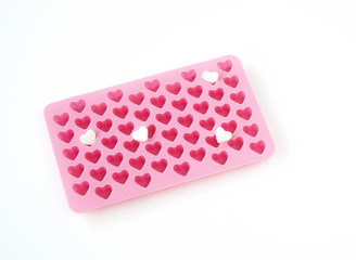 Heart symbol block isolated on white background