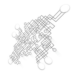 The chip with the contacts and the network concept