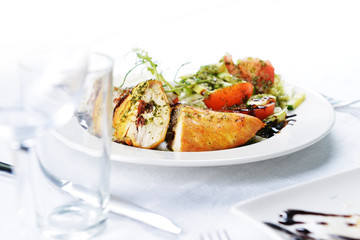 roasted chicken and  rice