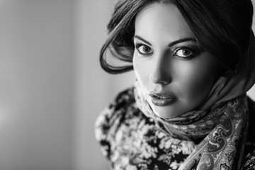 Portrait of attractive brunette