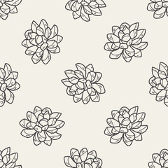 plant doodle seamless pattern background