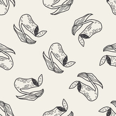 plant doodle seamless pattern background