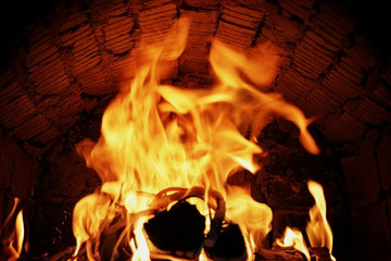 fire and the coals in the furnace