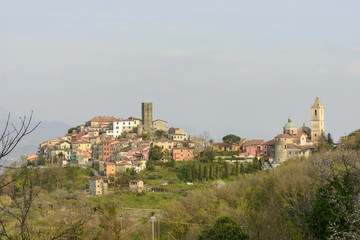 Fototapeta na wymiar Vezzano Ligure Inferior, cityscape from west
