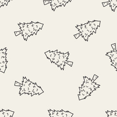 plant doodle seamless pattern background