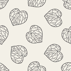 plant doodle seamless pattern background