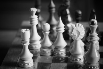 chessboard figure game confrontation
