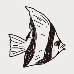 Tropical fish doodle