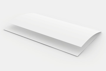 The folded blank sheet of paper