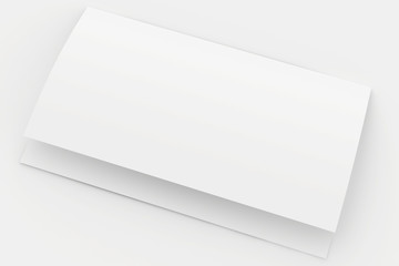 The folded blank sheet of paper
