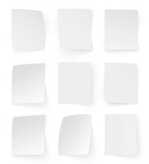 Set white sheets of paper