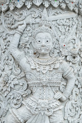 Fototapeta na wymiar Thai traditional giant at a temple