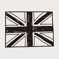 UK flag doodle